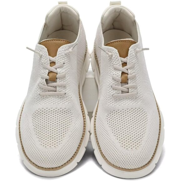 ⚡Men's X1-Beige Mesh Oxfords Lace-Up Lightweight Casual Walking Driving Sneakers - Picture 5 of 7